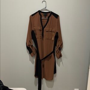 Lane Bryant Black and Brown Dress